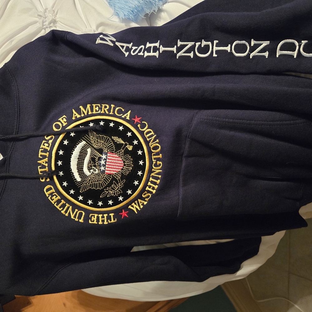 Navy Hoodie with USA Presidential Seal